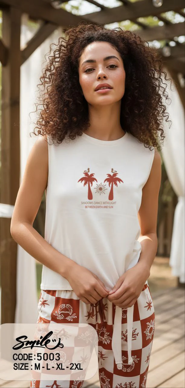 Summer women pajama smile 5003 - Image 3