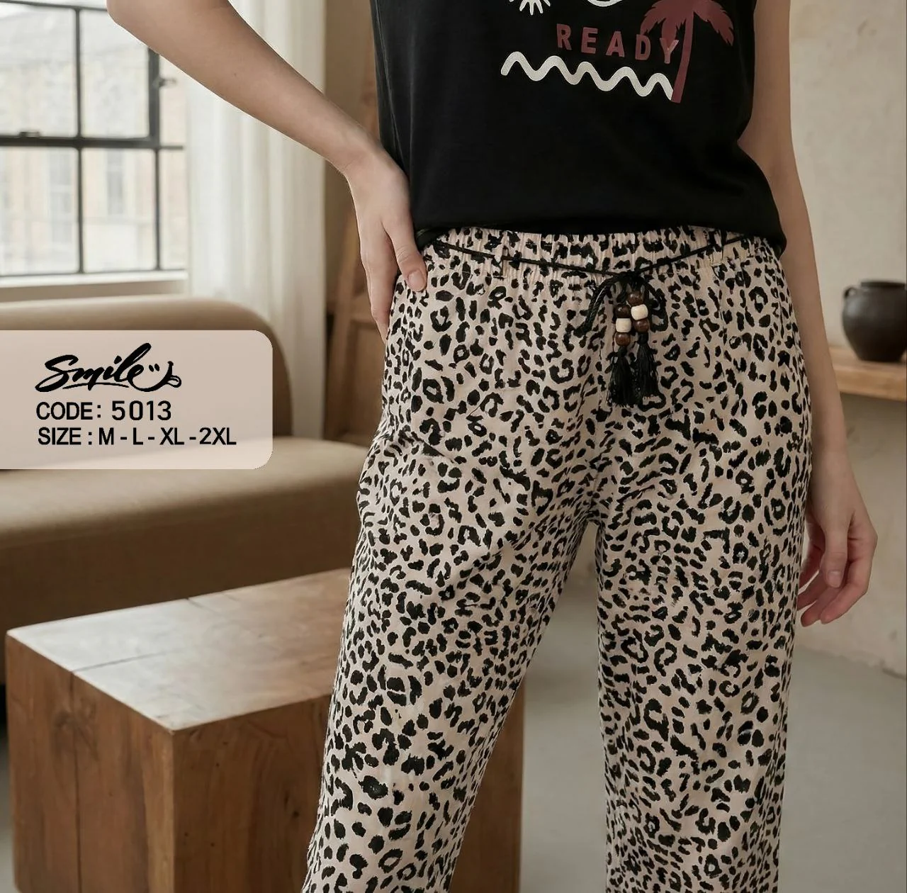 Summer women pajama smile 5013 - Image 3