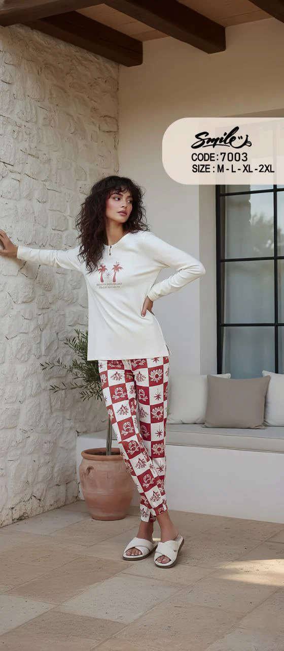 Summer women pajama smile 7003 - Image 3