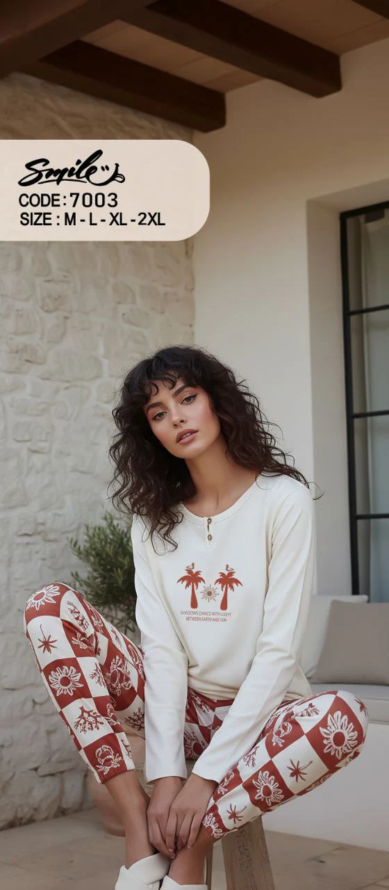 Summer women pajama smile 7003 - Image 4