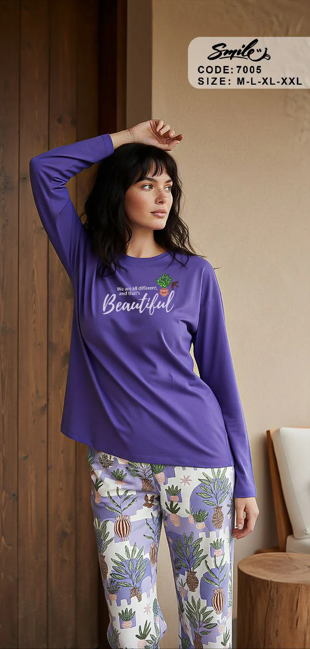 Summer women pajama smile 7005 - Image 2