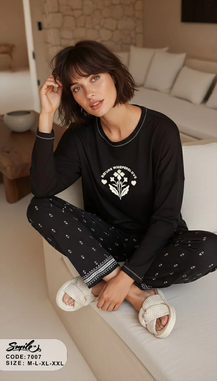 Summer women pajama smile 7007 - Image 2