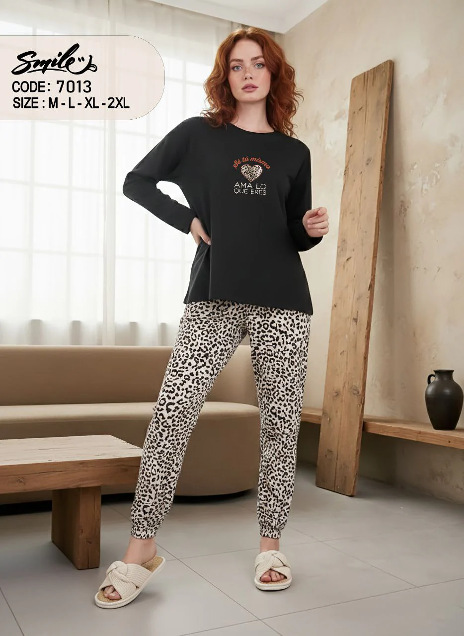 Summer women pajama smile 7013 - Image 2