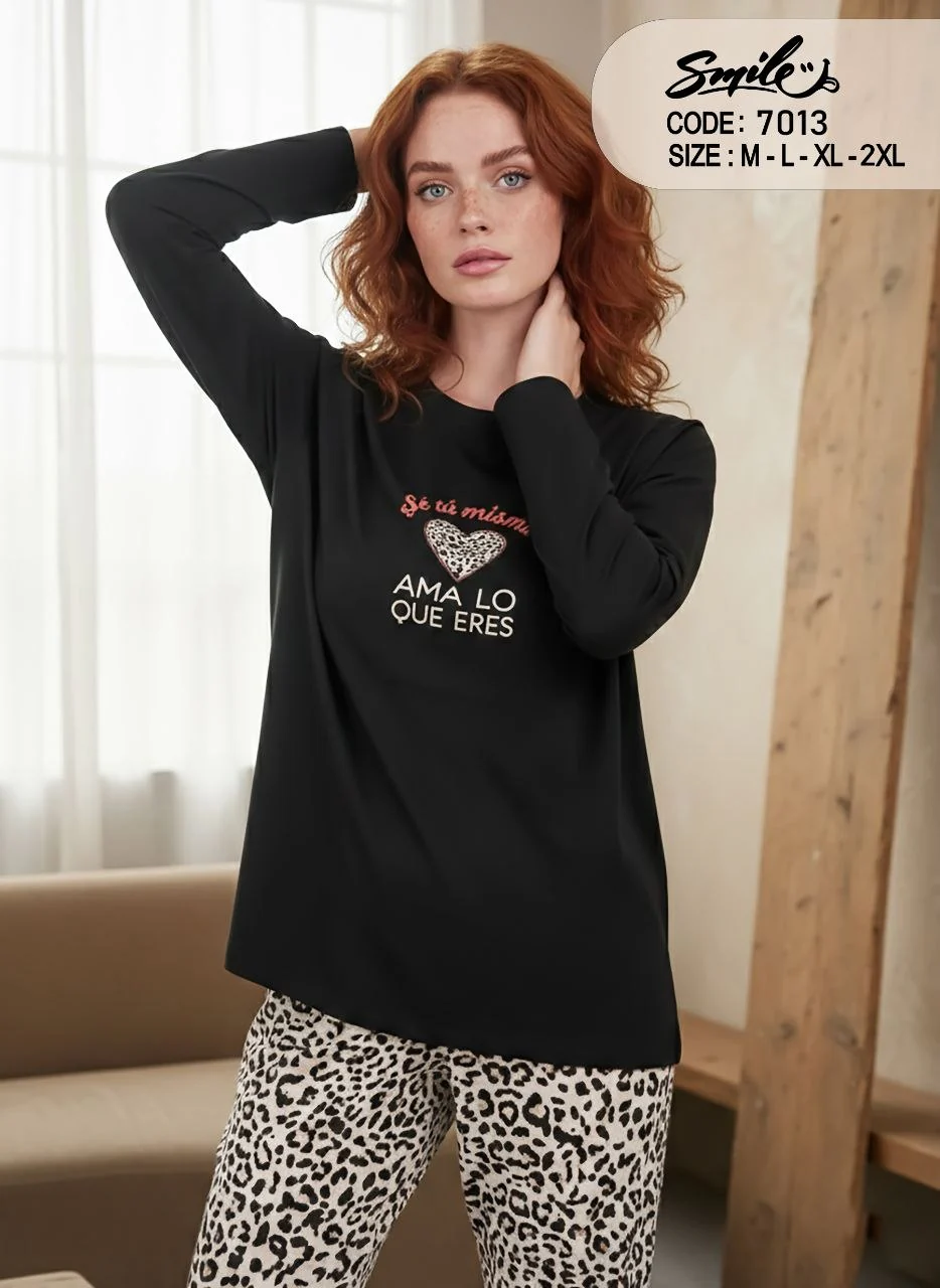 Summer women pajama smile 7013 - Image 3