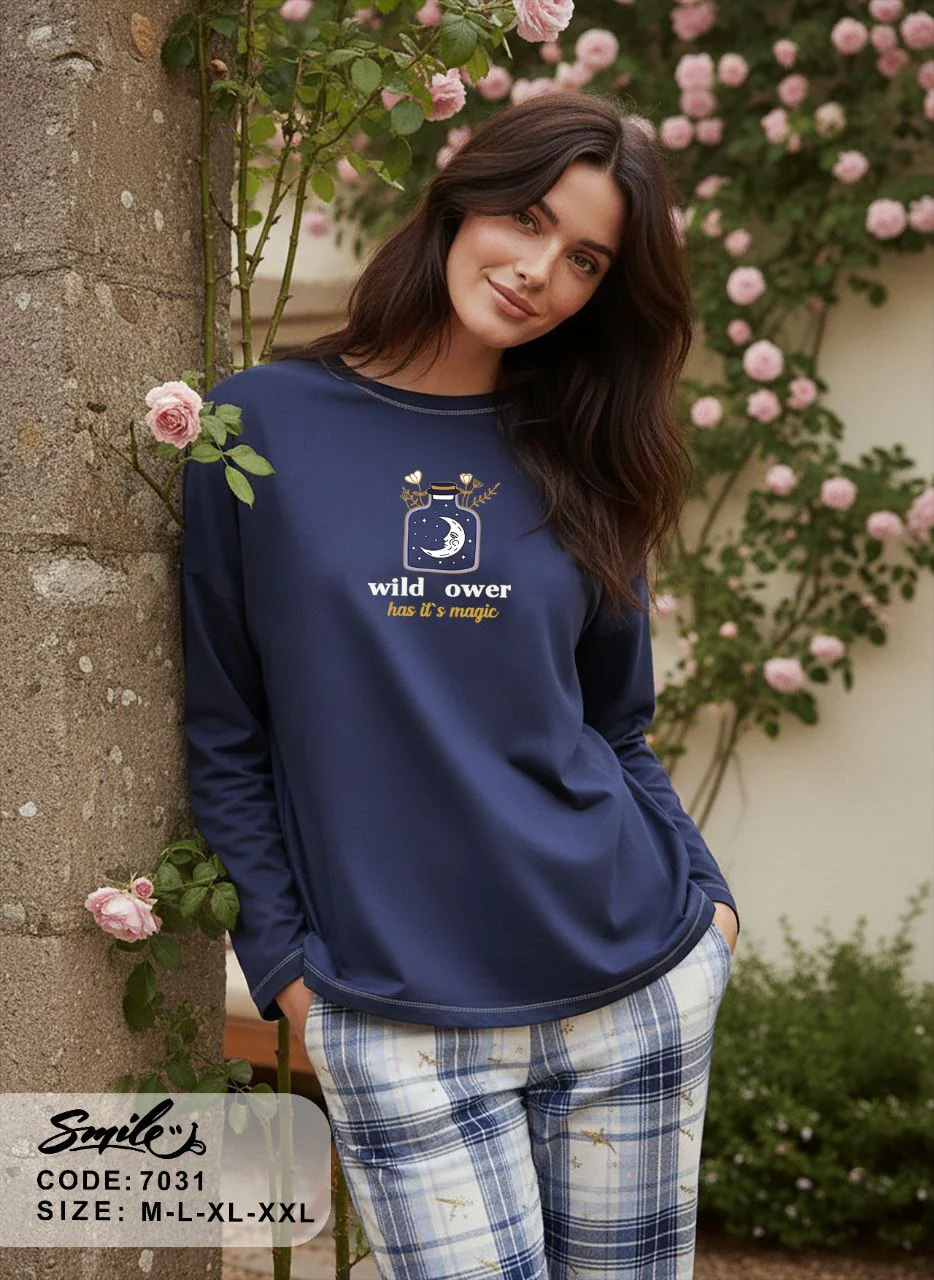 Summer women pajama smile 7031 - Image 2