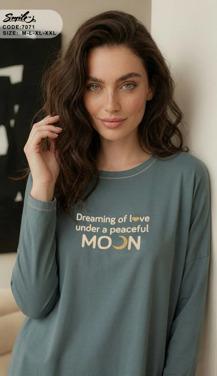 Summer women pajama smile 7071 - Image 2