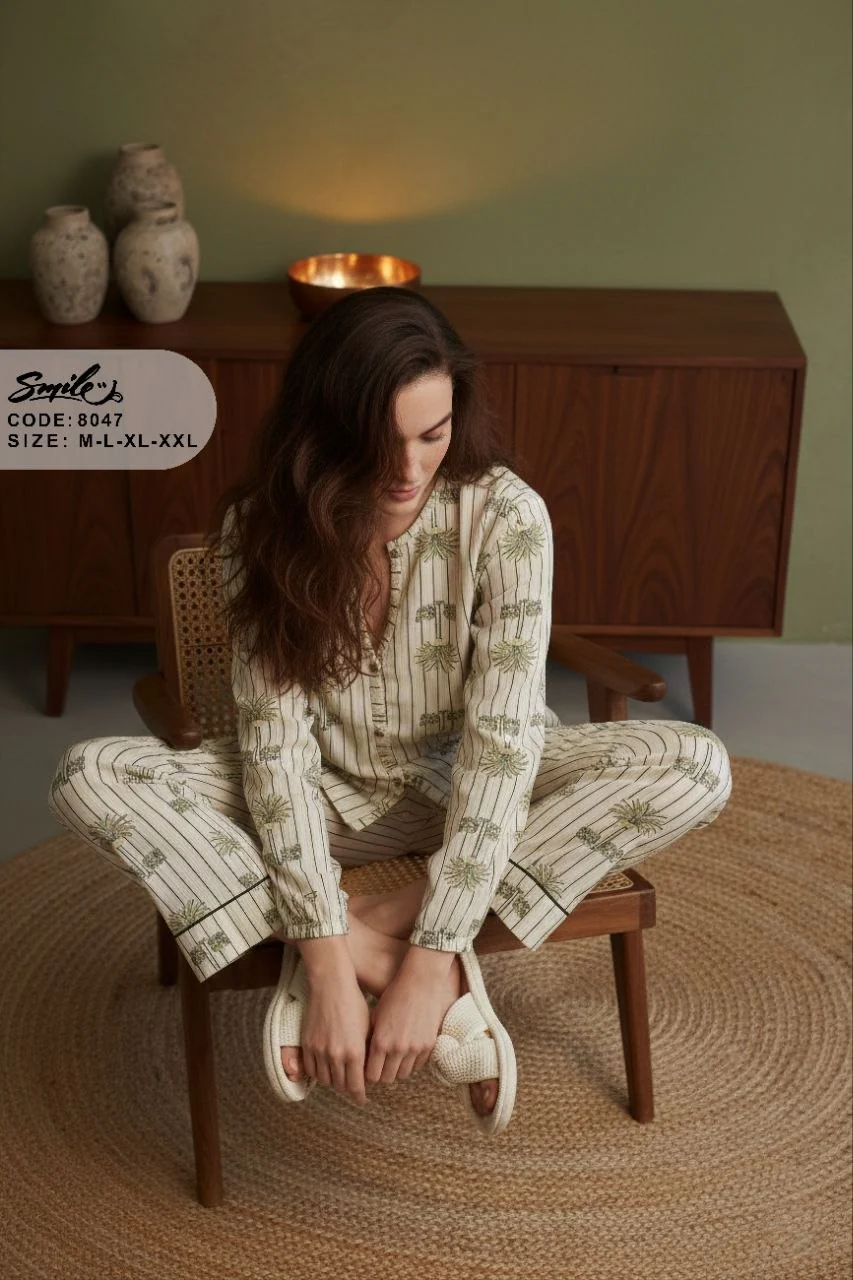 Summer women pajama smile 8047 - Image 3