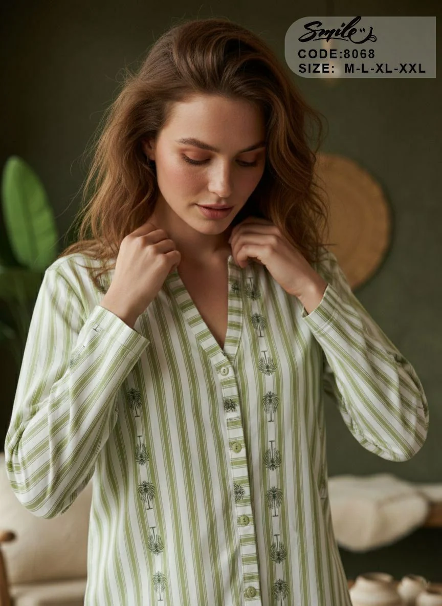 Summer women pajama smile 8068 - Image 2