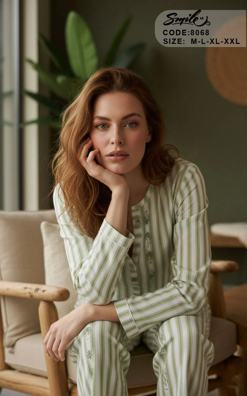 Summer women pajama smile 8068 - Image 3