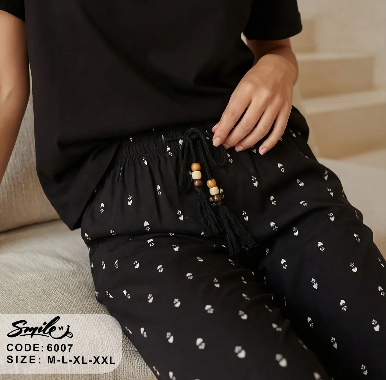 Summer women pajama smile pant 6007 - Image 2