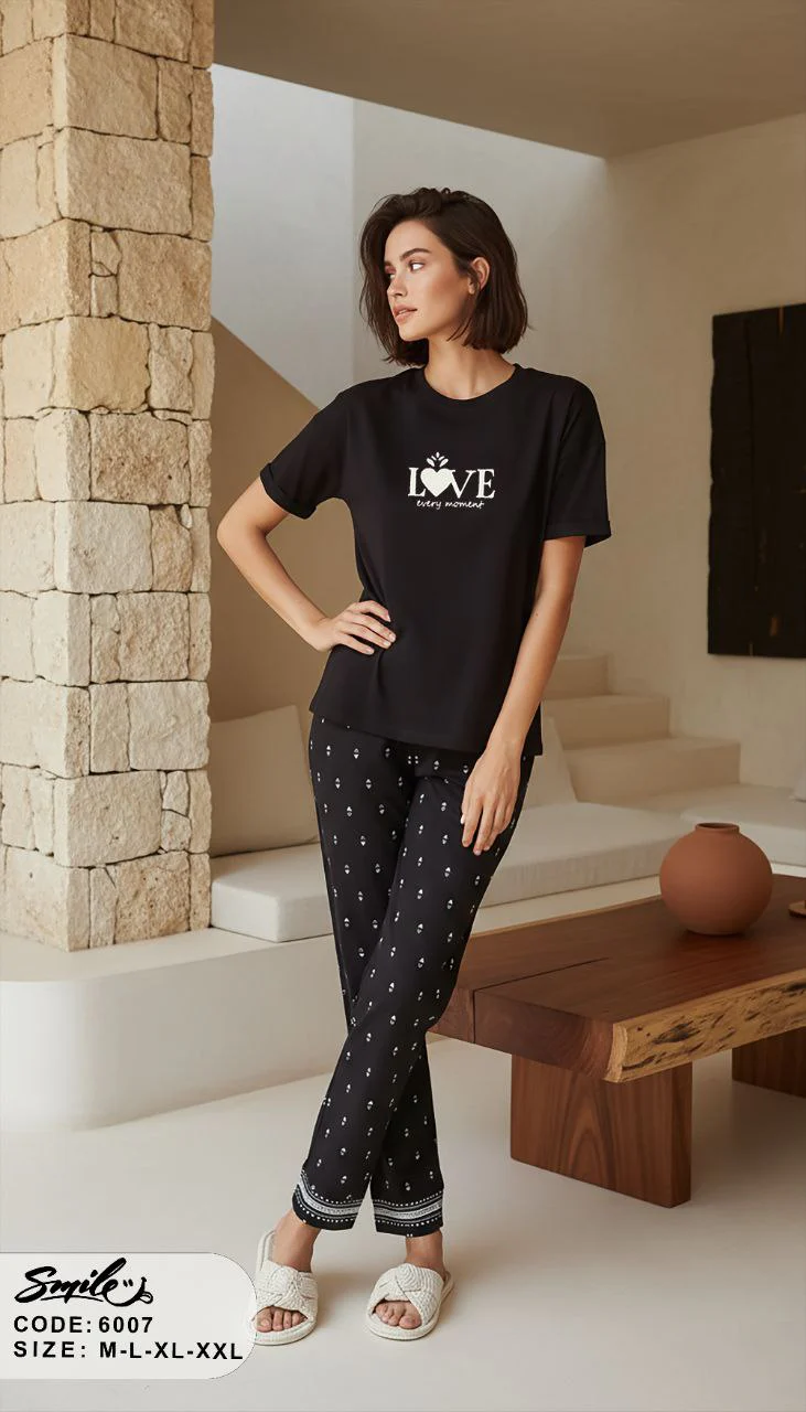 Summer women pajama smile pant 6007 - Image 3