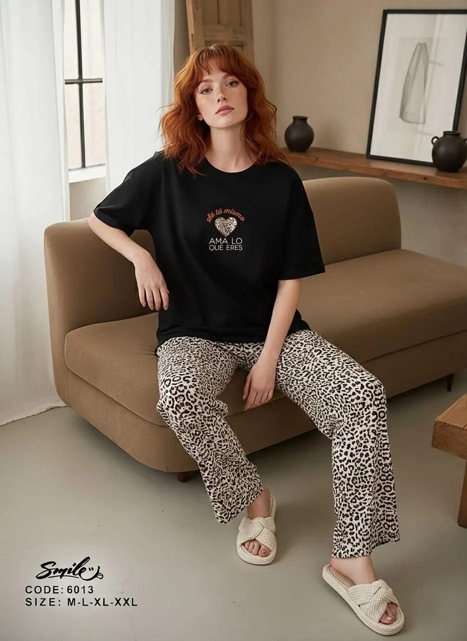 Summer women pajama smile pant 6013-9013 - Image 4
