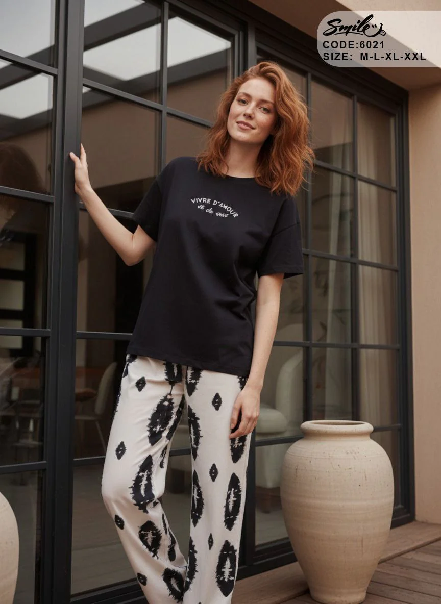 Summer women pajama smile pant 6021 - Image 4