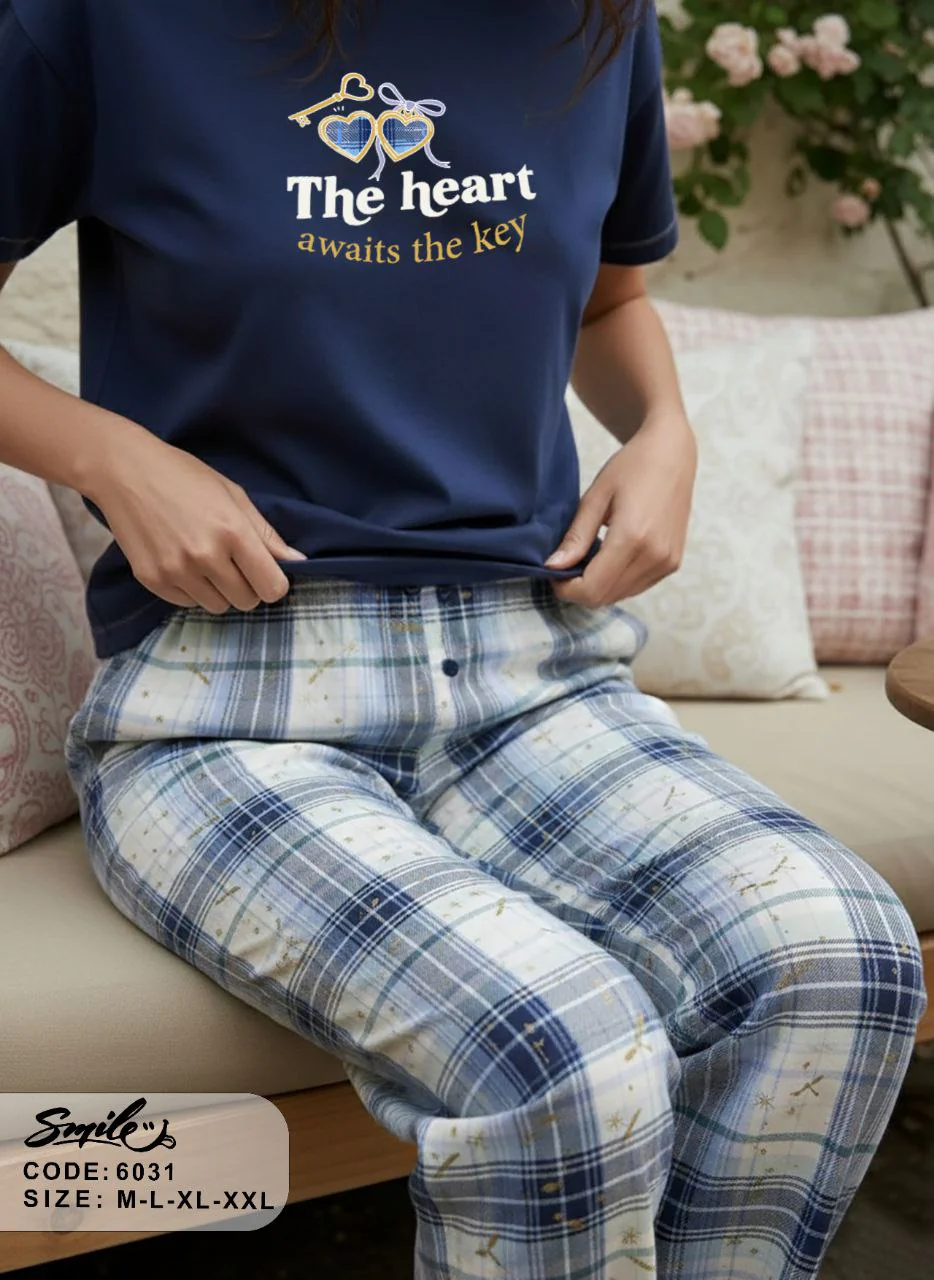 Summer women pajama smile pant 6031-9031 - Image 2