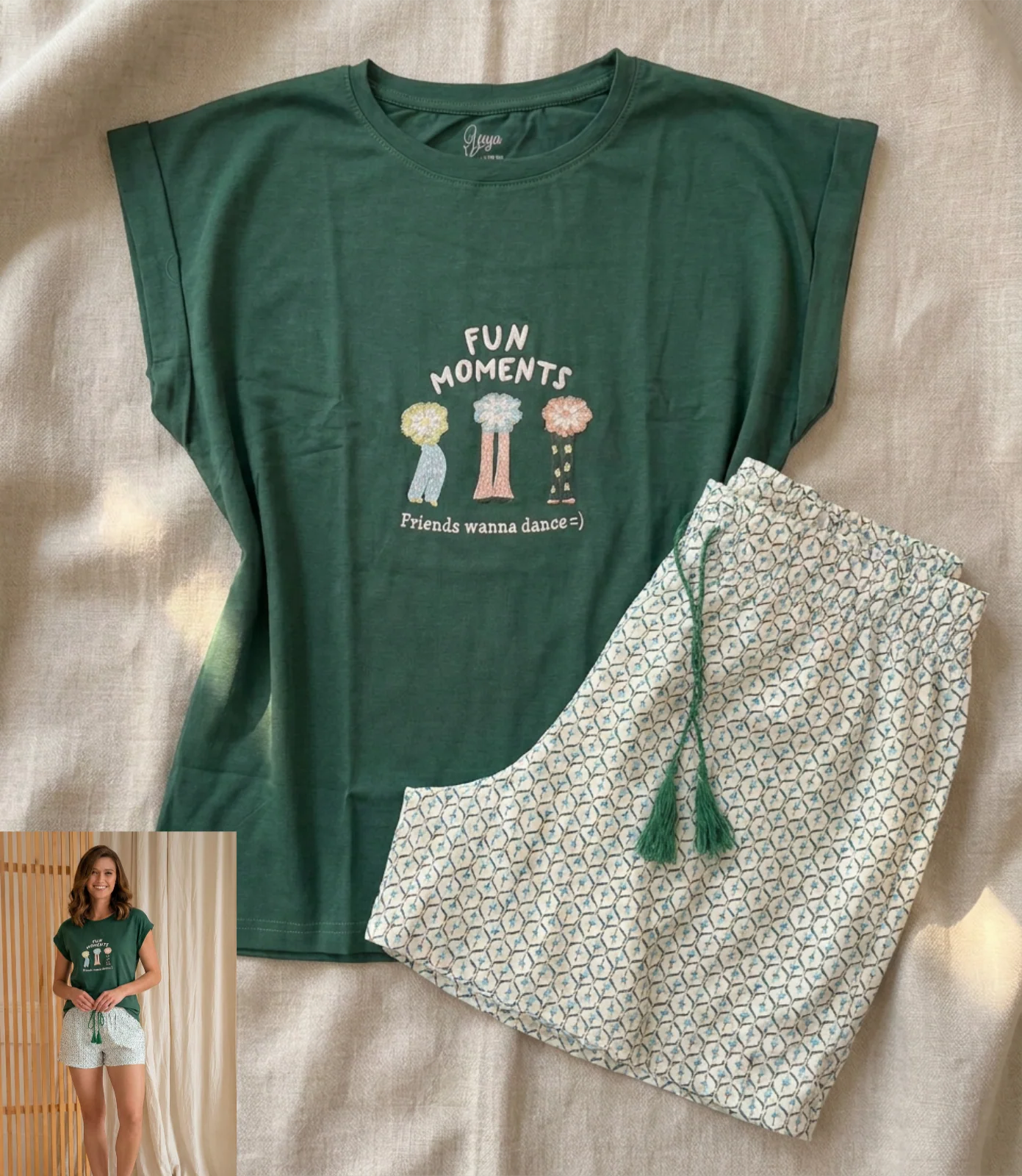 Summer women pajama yaya short 1604